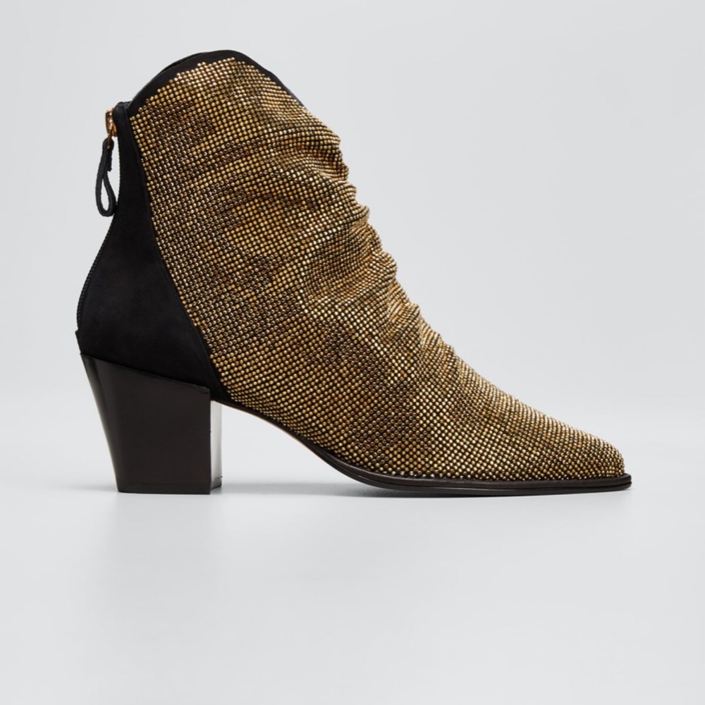 ALEXANDRE BIRMAN Jenny 60mm Beaded Suede Booties
